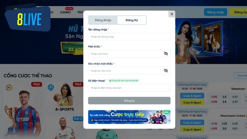 Khai báo đúng chuẩn các thông tin cơ bản vào form như hình là anh em có acc chơi ngay