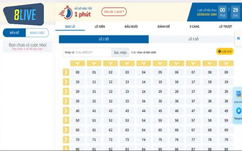 Cược lô đề siêu tốc có thời gian mở thưởng nhanh