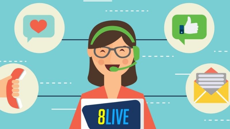 8Live luôn sẵn sàng phục vụ mọi khách hàng qua đa dạng kênh kết nối vô cùng tiện lợi